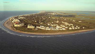 Old aerial photo of Wild Dunes in Isle of Palms
