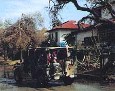 Damage in Sullivan's Island after Hurricane Hugo